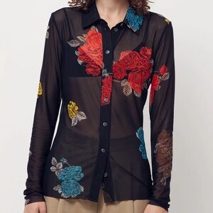 GANNI printed mesh shirt 🫶🏼